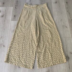 Zulu & Zephyr Chartreuse Wave Wide-Leg Pants